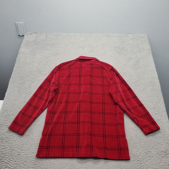 Jason Maxwell Shirt Top Women Petite L Multi Velour Checkered Collar Button Down - Picture 2 of 5